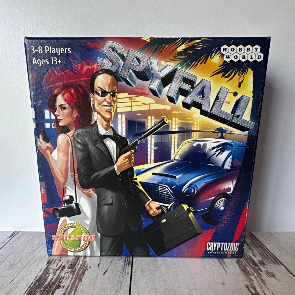 Cryptozoic Spyfall Spy Card Game Complete 3-8 Players Age 12+ 2014